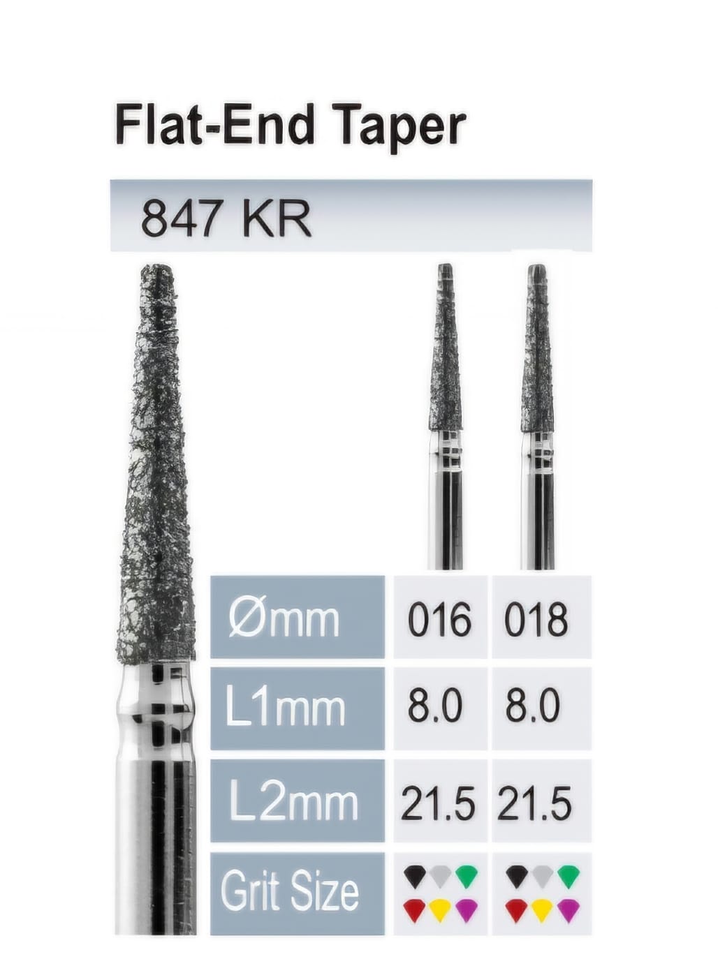 Flat End Taper 847KR-018