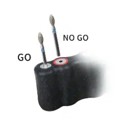 בדיקה מיקרוסקופית מקדחי יהלום דנטליים